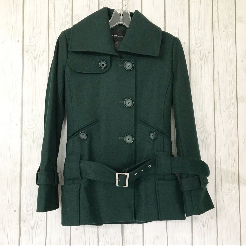 MODA INTERNATIONAL Wool Coat Size: XS